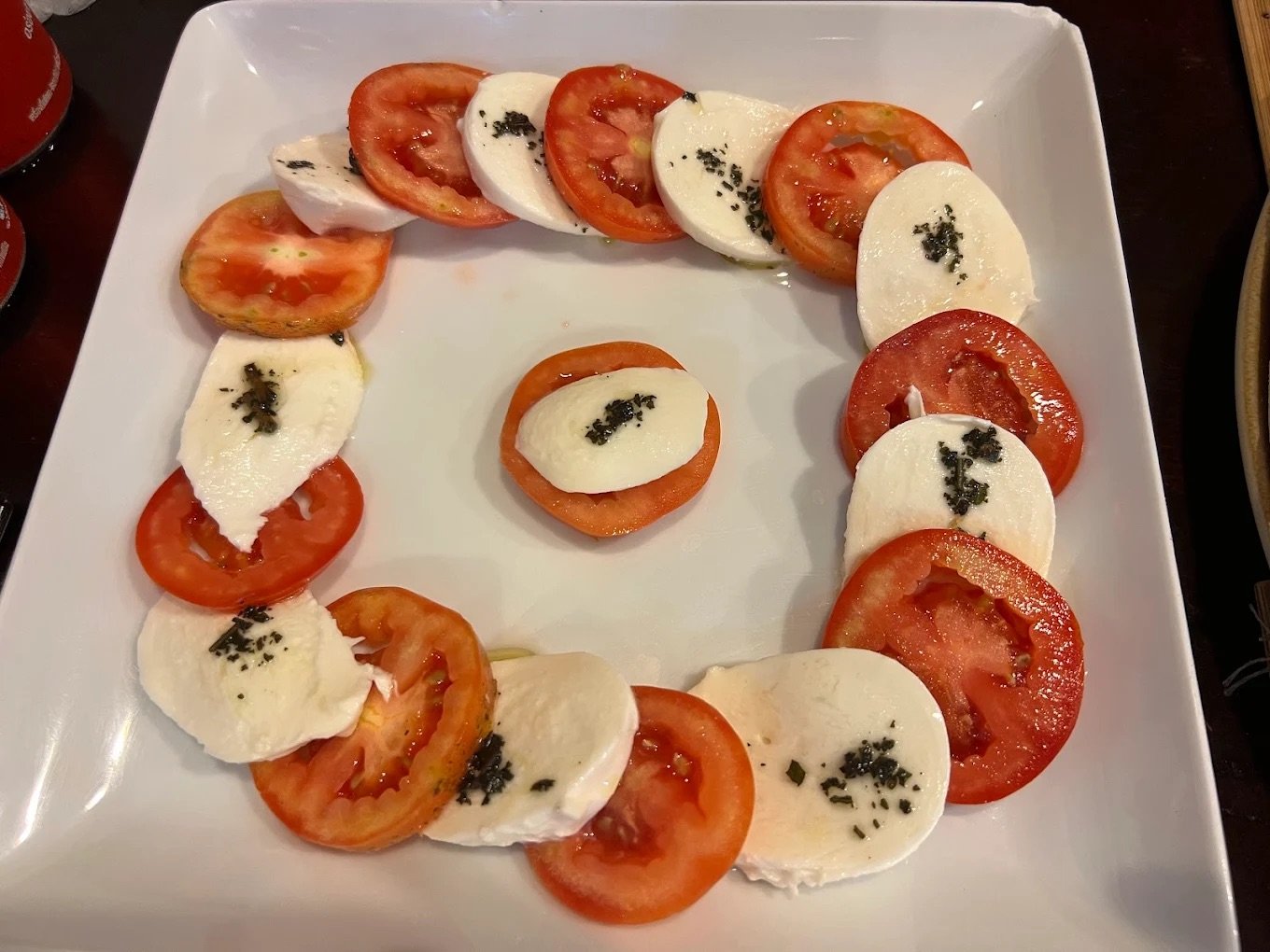 Fresh caprese salad, tomato and mozzarella at Agli Amici Phuket